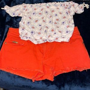BABY PHAT SHORTS & FOREVER 21 TOP